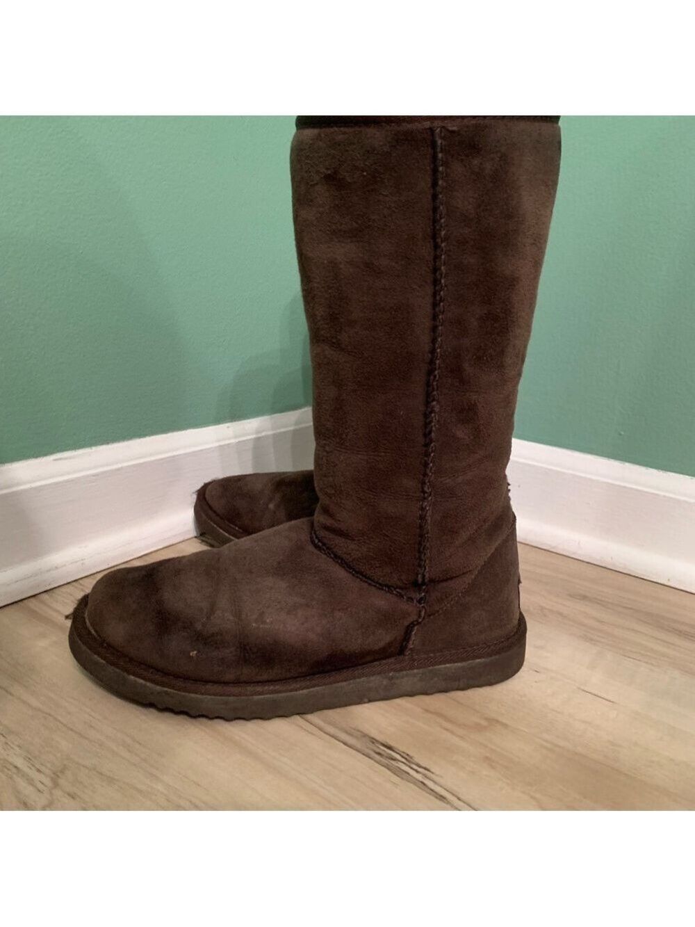 UGG Brand Classic Tall Chocolate Brown 7 - Picture 8 of 9